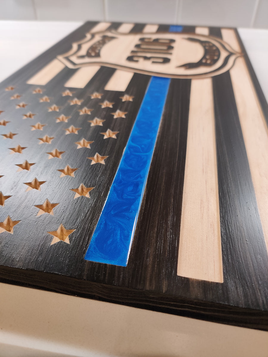 Thin Blue Line - Wood Cutting Board – ThinBlueLineHeroes