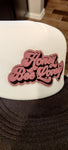 Custom Foam Front 5 Panel High Crown Mesh Back Trucker Hat (Leatherette Patch)