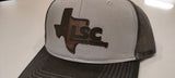 Custom Foam Front 5 Panel High Crown Mesh Back Trucker Hat (Leatherette Patch)