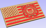 Personalized Coast Guard Wood Flag