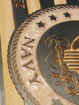 Personalized Navy Seal Wood Flag