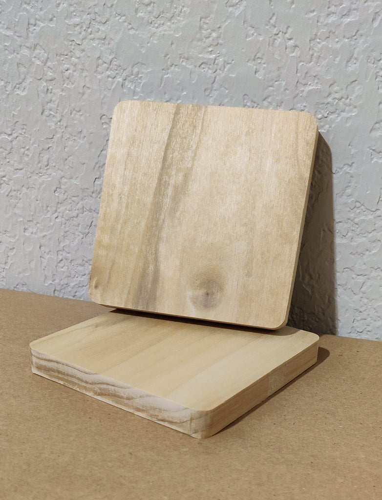 4 Wood Coaster Blanks – The Carving Block