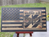 Personalized Marne Air Wood Flag