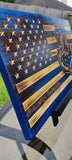 Personalized US Air Force Space Command Seal Wood Flag