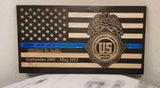 DEA Thin Blue Line Wood Flag