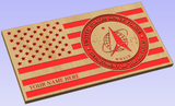 Personalized US Space Force Seal Wood Flag